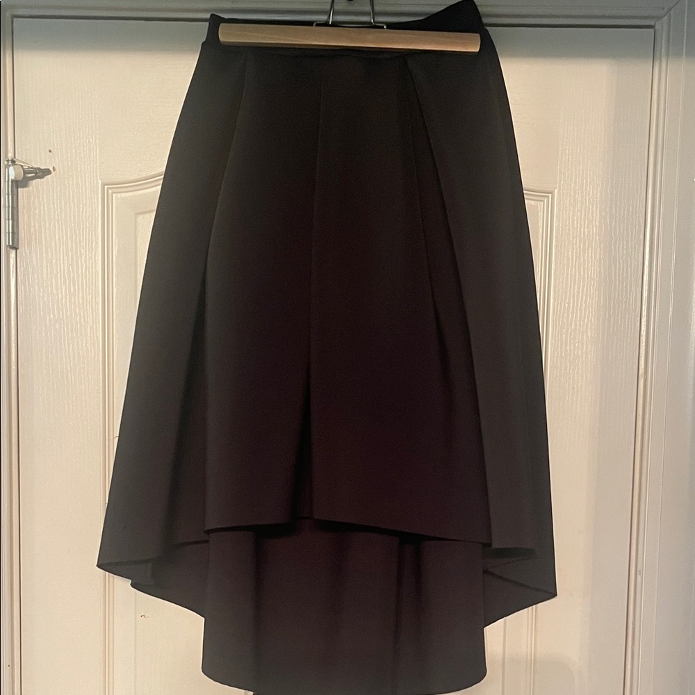 Chic Black High Low Skirt